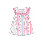 GSD1901 pre-order toddler clothes floral girl summer dress-2025.2.3