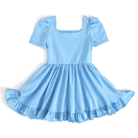 GSD1915 pre-order toddler clothes blue girl summer dress-2025.2.5