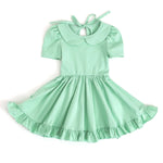 GSD1918 pre-order toddler clothes green girl summer dress-2025.2.5