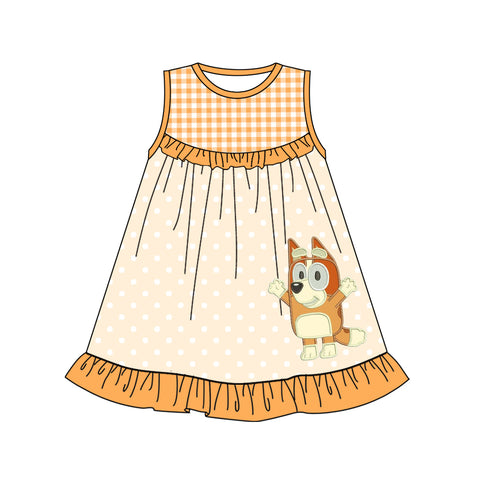 GSD1971 pre-order toddler clothes cartoon dog girl summer dress-2025.2.14