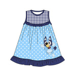 GSD1972 pre-order toddler clothes cartoon dog girl summer dress-2025.2.14