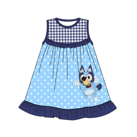 GSD1972 pre-order toddler clothes cartoon dog girl summer dress-2025.2.14