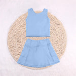 GSD1985 pre-order toddler girl clothes blue girl summer set yoga clothes-2025.2.27