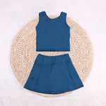 GSD1986 pre-order toddler girl clothes navy girl summer set yoga clothes-2025.2.27