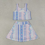 GSD1995  toddler girl clothes floral girl summer set yoga clothes