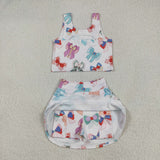 RTS toddler clothes matching clothing bows kids summer yoga clothing