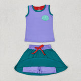 RTS girl summer clothes cartoon princess girl summer clothing set