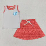 RTS girl summer clothes cartoon princess girl summer clothing set