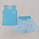 GSD2074   toddler clothes princess girl summer short skirt set