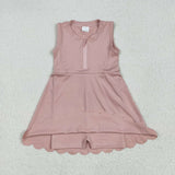 GSD2086   toddler girl clothes pink girl summer dress yoga clothes