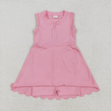 GSD2087  toddler girl clothes pink girl summer dress yoga clothes