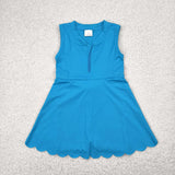 GSD2090   toddler girl clothes blue girl summer dress yoga clothes