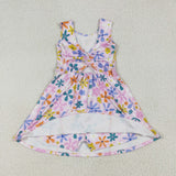 GSD2113  toddler clothes floral girl summer dress yoga clothes