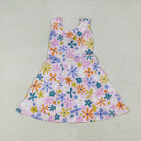 GSD2113  toddler clothes floral girl summer dress yoga clothes