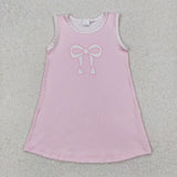 RTS kids matching clothing pink bows print clothing summer clothing-2025.8.25