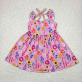 GSD2208   toddler clothes floral girl summer dress