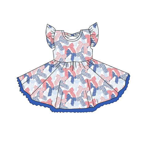 GSD2256 pre-order toddler girl clothes bows girl summer dress-2025.3.31