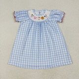 RTS kids matching clothing smocked embroidered animal print clothing girl summer clothing-2025.6.24