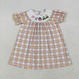 GSD2276   toddler girl clothes  smocked animal girl summer dress