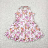 GSD2280  toddler girl clothes floral girl summer dress yoga clothes