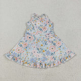 GSD2281  toddler girl clothes floral girl summer dress yoga clothes