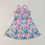 GSD2284  toddler girl clothes flower girl summer dress yoga clothes