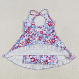 GSD2285  toddler girl clothes flower girl summer dress yoga clothes