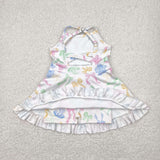 GSD2289  toddler girl clothes bows girl summer dress yoga clothes