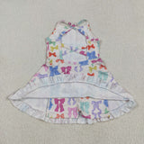 GSD2291  toddler girl clothes bows girl summer dress yoga clothes