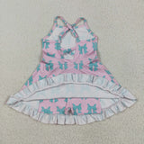 GSD2293   toddler girl clothes bows girl summer dress yoga clothes