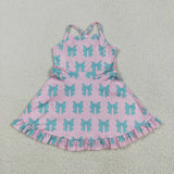 GSD2293   toddler girl clothes bows girl summer dress yoga clothes