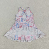 GSD2295  toddler girl clothes bows girl summer dress yoga clothes