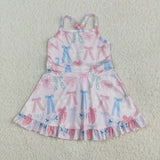 GSD2295  toddler girl clothes bows girl summer dress yoga clothes