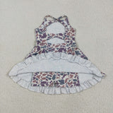 GSD2310  toddler girl clothes camo girl summer dress yoga clothes