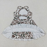 GSD2311  toddler girl clothes camo girl summer dress yoga clothes