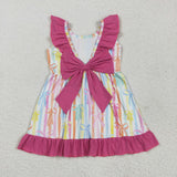 GSD2322   toddler girl clothes bows girl summer dress