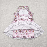 GSD2343 toddler girl clothes cartoon mouse girl summer dress yoga clothes