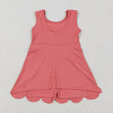 GSD2350  toddler girl clothes orange girl summer dress yoga clothes