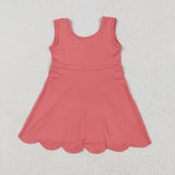 GSD2350  toddler girl clothes orange girl summer dress yoga clothes