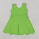 GSD2351  toddler girl clothes green girl summer dress yoga clothes