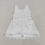GSD2370  toddler girl clothes white  girl summer dress yoga clothes