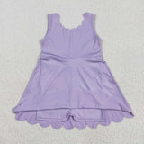 GSD2372   toddler girl clothes purple girl summer dress yoga clothes