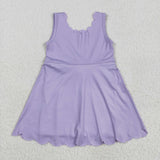 GSD2372   toddler girl clothes purple girl summer dress yoga clothes
