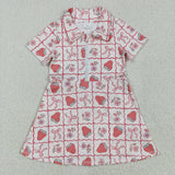 GSD2407   toddler girl clothes strawberry girl summer dress yoga clothes