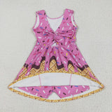 GSD2413   toddler girl clothes ice cream girl summer dress yoga clothes