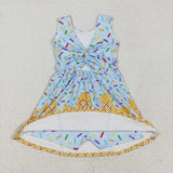 GSD2415  toddler girl clothes ice cream girl summer dress yoga clothes