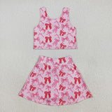GSD2459   toddler girl clothes bows girl summer set yoga clothes