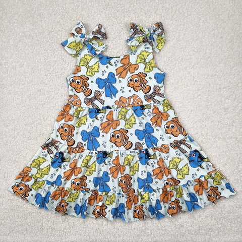 GSD2462   toddler girl clothes fish girl summer dress