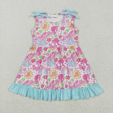 GSD2463  toddler girl clothes cartoon girl summer dress