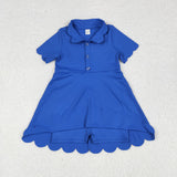 GSD2475  toddler girl clothes blue girl summer dress yoga clothes